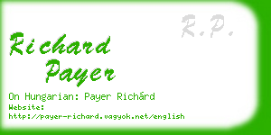 richard payer business card