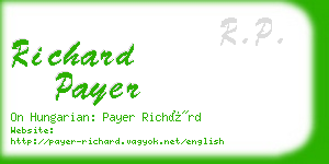 richard payer business card